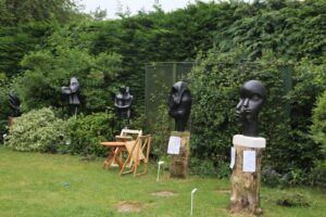contemporary sculpture garden in the open studio OAW 2018 near Oxford