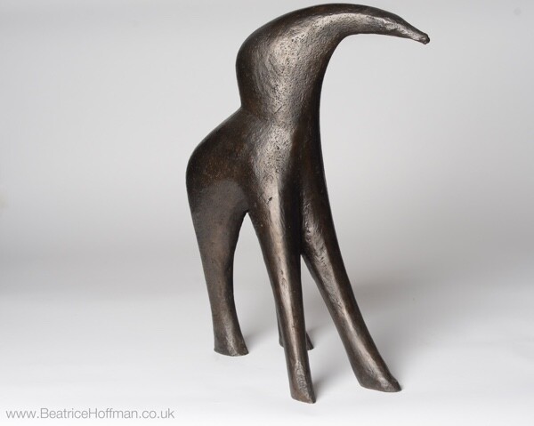 modern elegant bronze sculpture of a horse for interior design