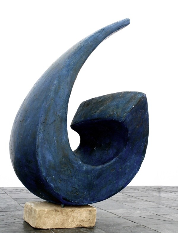 Contemporary public spiral shaped abstract sculpture for corporate offices or gardens