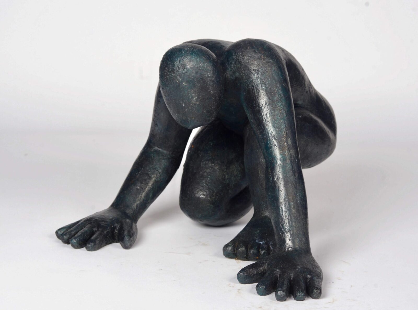 modern bronze figure sculpture for interior design based on olympic commission