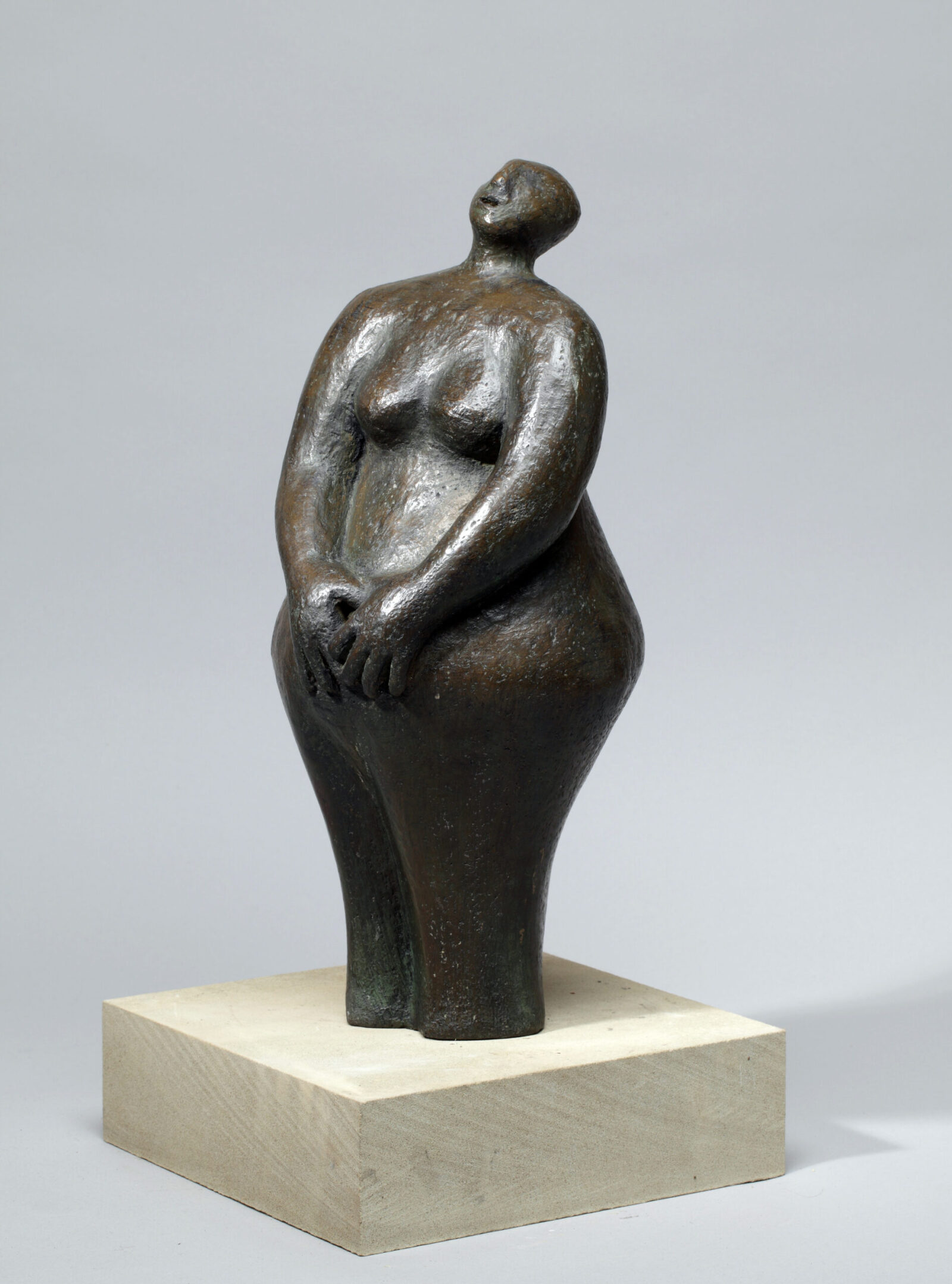 contemporary figurative bronze sculpture for a gallery