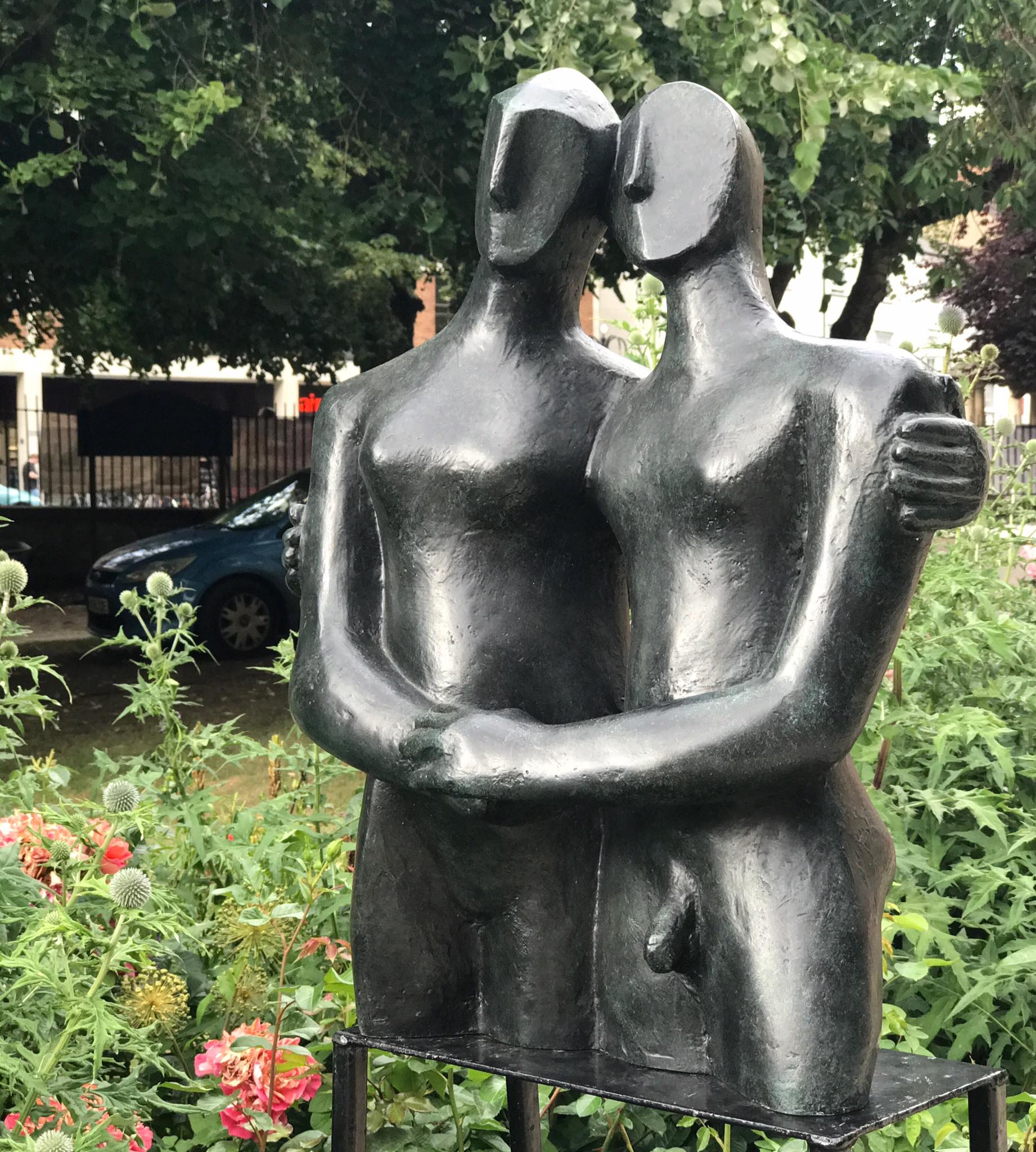 contemporary bronze figurative sculpture in Magdalen College School Oxford