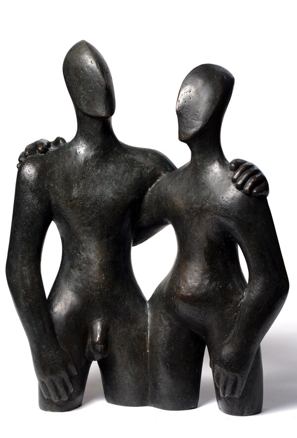 9. Etruscan Couple 2 Bronze Resin 50 x 68 x 28cm