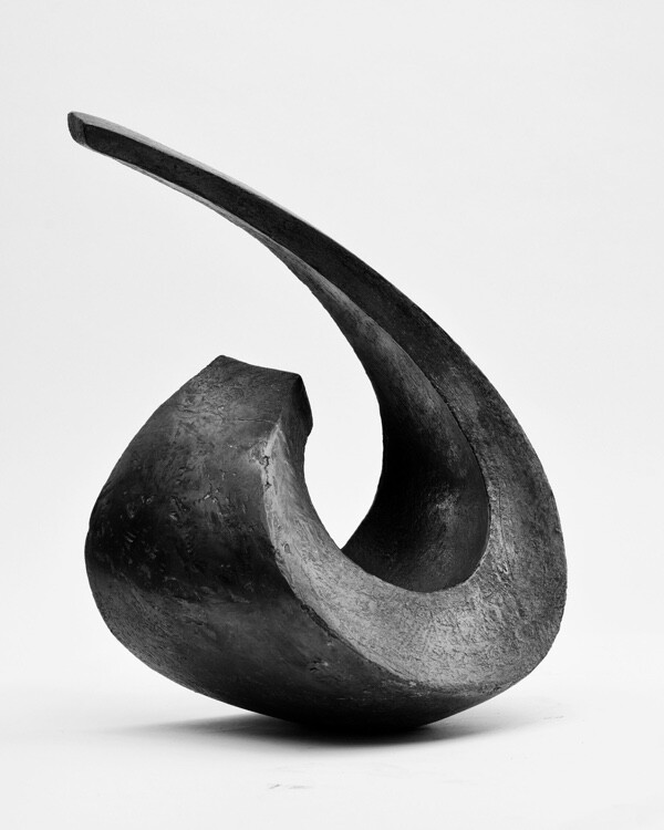 unique contemporary dynamic abstract spiral sculpture