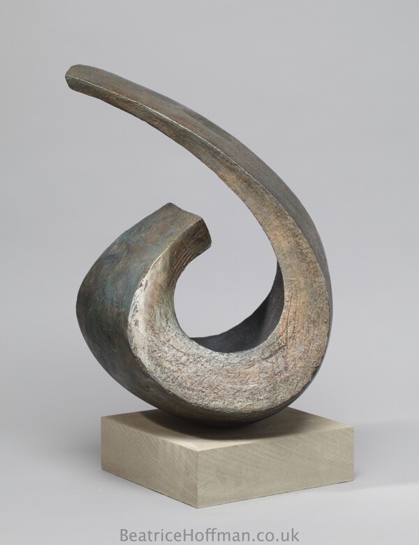 unique contemporary dynamic abstract spiral sculpture