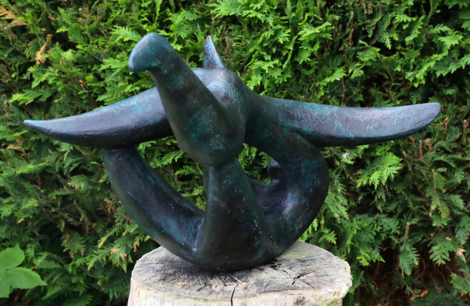 contemporary bronze sculpture of a couple suitable for a wedding anniversary gift