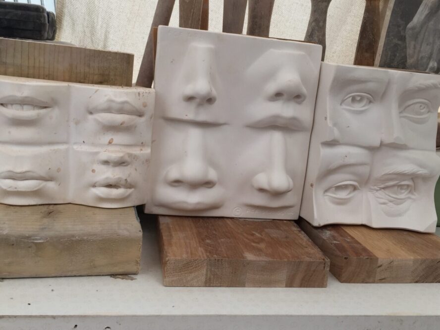 sculpture workshops oxford teaching materials plaster casts of facial features